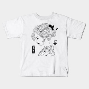 Ramen Geisha Minimalist Kids T-Shirt